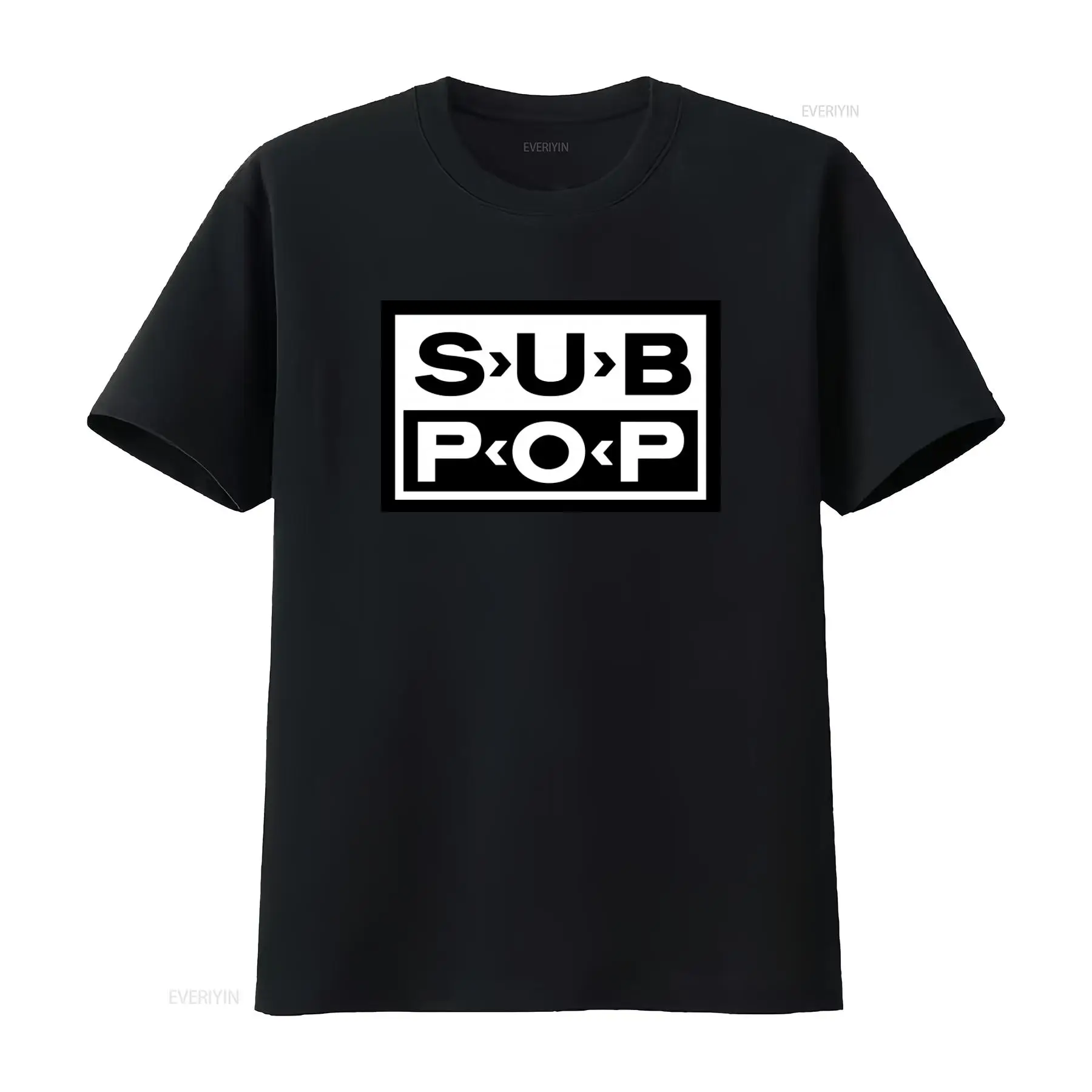 Vintage Fashion Logos - Футболка с логотипом Sub Pop, черная