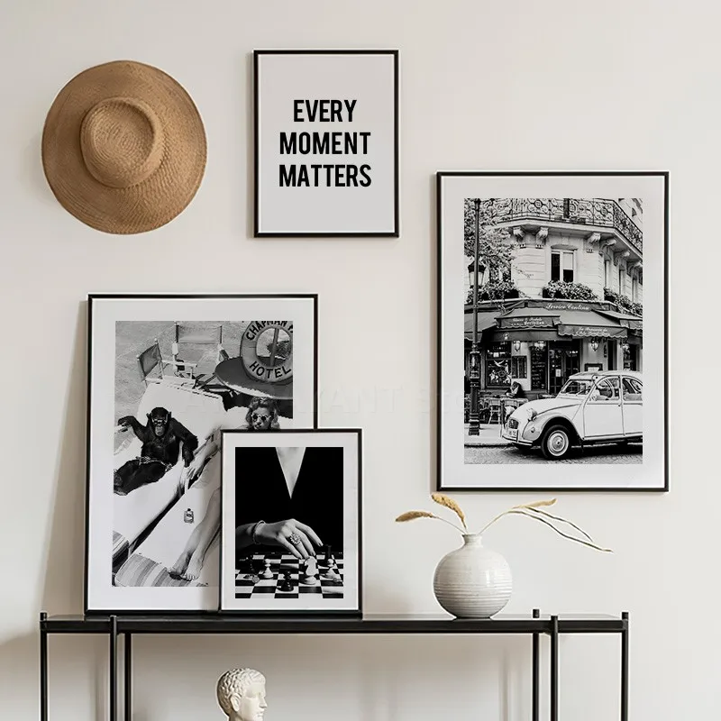 Черно-белая винтажная настенна – обзор и цена Vintage Fashion Prints For Wall
